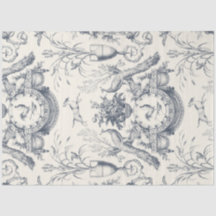 Vintage-französische Toile Pfau und ländliche Farm