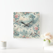 Vintage französische Toilette Quadratische Wanduhr (Zuhause)