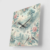 Vintage französische Toilette Quadratische Wanduhr (Winkel)