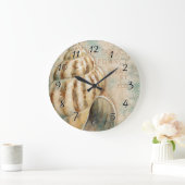 Vintage französische Tritonshorn-Muschel Große Wanduhr (Zuhause)