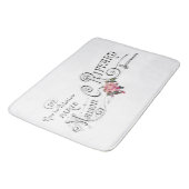 Vintage französische Typografie Badematte (Schrägansicht)