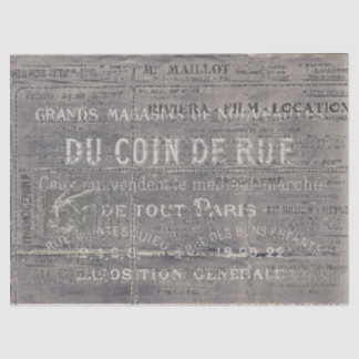 Vintage französische Typografie-Collage-Werbung Seidenpapier