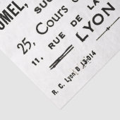 Vintage französische Typografie Lyon Business Seidenpapier (Ausschnitt)