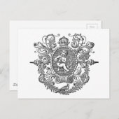 Vintage französische Typografie Postkarte (Vorne/Hinten)