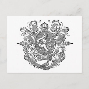 Vintage französische Typografie Postkarte