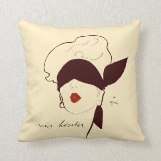 Vintage Französische Verbundene Frau Rene Gruau Be Kissen