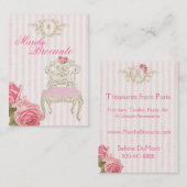 Vintage französische visitenkarte (Vorne/Hinten)