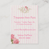 Vintage französische visitenkarte (Rückseite)
