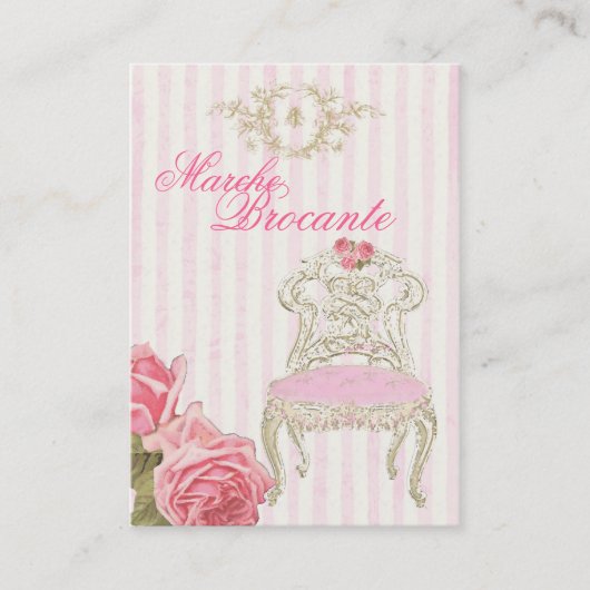 Vintage französische visitenkarte (Vorderseite)