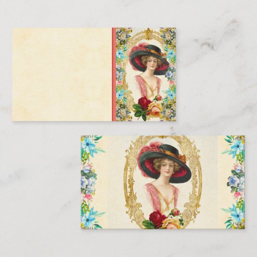 Vintage französische Visitenkarte (Vorne/Hinten)