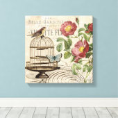 Vintage französische Vogelkäfige gedehnte Leinwand (Insitu (Holzboden))