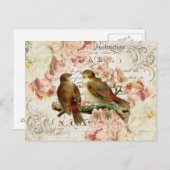 Vintage französische Vogelschutzkarte Postkarte (Vorne/Hinten)