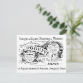 Vintage französische Werbetypografie Postkarte (Stehend Vorderseite)