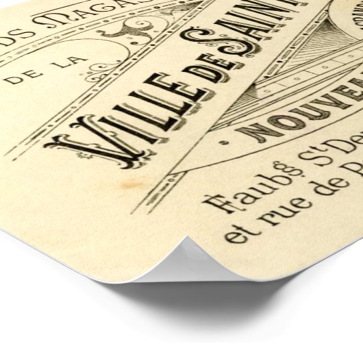 Vintage französische Werbung 2 Poster (Ecke)