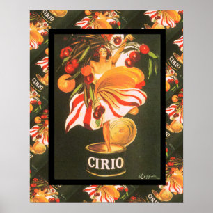 Vintage französische Werbung, Cirio Frucht Poster