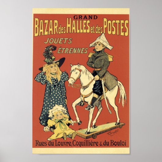 Vintage französische Werbung Grand Bazar des Halle Poster (Vorne)