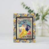 Vintage französische Werbung, Karneval 1892 Postkarte (Stehend Vorderseite)