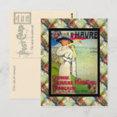 Vintage französische Werbung Le Havre Postkarte (Vorne/Hinten)