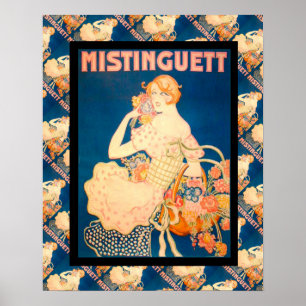 Vintage französische Werbung, Mistinguett Poster