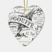 Vintage französische Werbungstypographie Keramikornament (Links)