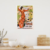 Vintage französische Zeitung Belle époque Art Nouv Poster (Küche)