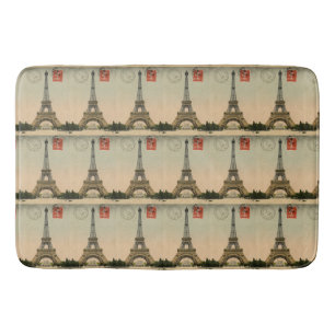 Vintage Französischer Chic Paris Eiffelturm Badematte