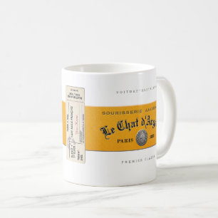 Vintage-Französischer Keramikbecher – Le Chat d'Ar Kaffeetasse