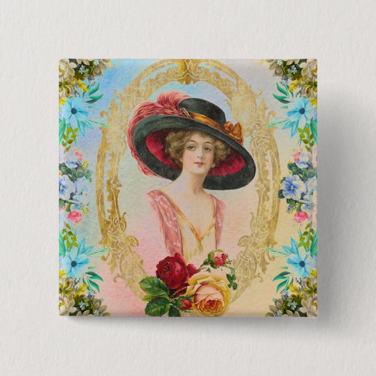 Vintage französischer Knopf Button (Vorderseite)