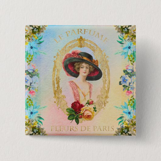 Vintage französischer Knopf Button (Vorderseite)