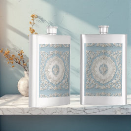 Vintage Französischer Landhausstil Shabby Chic Bla Flachmann