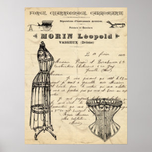Vintage französischer Modeposter Poster