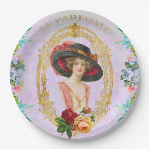Vintage-Französischer-Papier-Teller Pappteller
