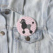 Vintage französischer rosa Pudel-Pin Button (Beispiel)