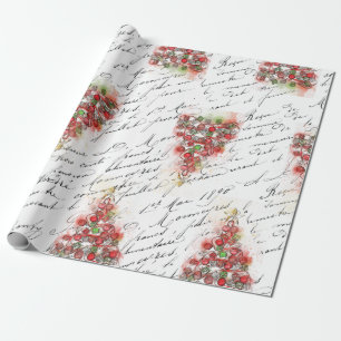 Vintage französischer Weihnachtsbaum (Aquarell) Geschenkpapier
