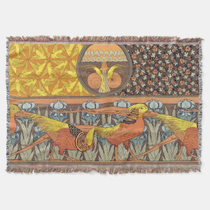 Vintage Französisches Art Nouveau Natur Vogel Must Decke
