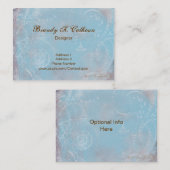 Vintage französisches Blau Toile Geschäfts-Karten Visitenkarte (Vorne/Hinten)