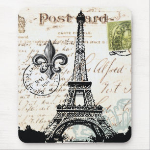 Vintage französisches Eiffelturm-Mauspad Mousepad