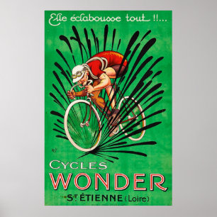 Vintage französisches Fahrrad Poster