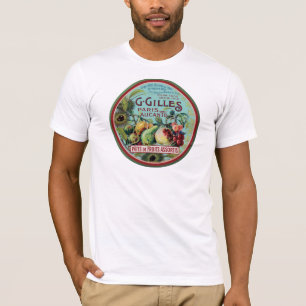 Vintage französisches Früchteetikett T-Shirt