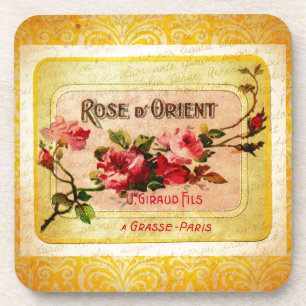Vintage französisches Parfüm-Label Untersetzer