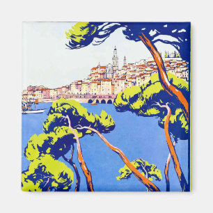 Vintage französisches Riviera-Reise Magnet