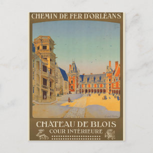 Vintage Französisches Schloss de Blois Frankreich Postkarte