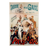 Vintage französisches Theaterplakat