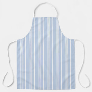 Vintage französisches Ticking-Streifenmuster Blau Schürze