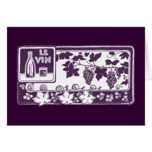 Vintage französisches Weinlabel    Rustikales Wein