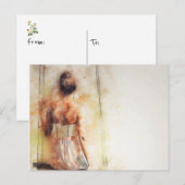 Vintage Frau auf der Postkarte (Vorne/Hinten)