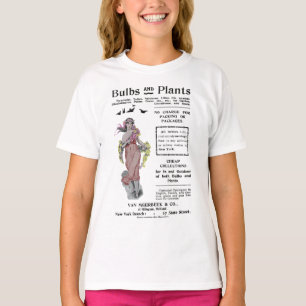 Vintage Frau beim Gärtnern Gartenpflanzen Annonce T-Shirt