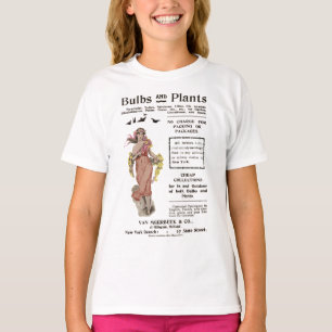 Vintage Frau beim Gärtnern Gartenpflanzen ANZEIGE T-Shirt