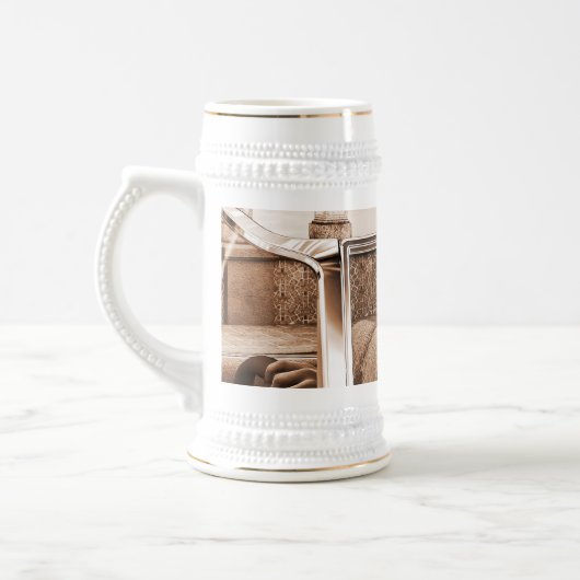 Vintage Frau Bierglas (Links)