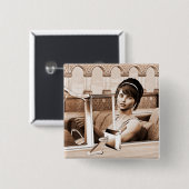 Vintage Frau Button (Vorne & Hinten)